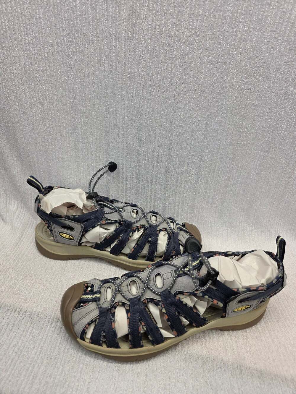Keen Women's Whisper Navy Print Waterproof Hiking Water Sandals